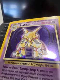 Pokemon Alakazam Base Set Holo Rare 1/102 1999 Wizards 80 HP Stage 2 English - Image 2