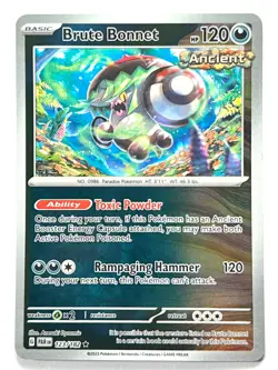 Brute Bonnet 123/182 Reverse Holo Rare Paradox Rift Pokemon Pack Fresh Near Mint - Image 3