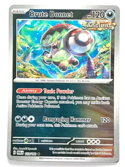 Brute Bonnet 123/182 Reverse Holo Rare Paradox Rift Pokemon Pack Fresh Near Mint - Image 5