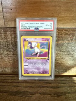 2000 POKEMON PROMO BLACK STAR POKEMON LEAGUE #8 MEW PSA 10 - Image 1
