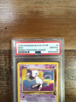 2000 POKEMON PROMO BLACK STAR POKEMON LEAGUE #8 MEW PSA 10 - Image 2