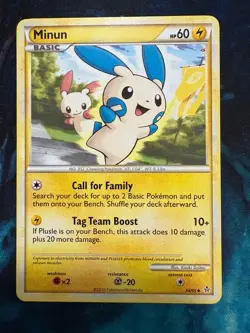 Minun 34/95 HGSS Unleashed Pokemon TCG NM - Image 1