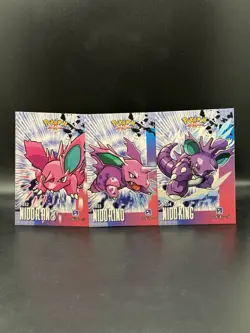 Nidoran Nidorino Nidoking Attacks Database Cracked Ice Holo Kanto Pokemon - Image 1