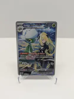 Pokemon TCG Cynthia's Roserade 184/182 Illustration Rare SV Destined Rivals NM - Image 1
