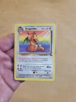 Heavily Played, English Pokemon Regular Dragonite - 19/62 - Rare - Unlimited Edi - Image 1