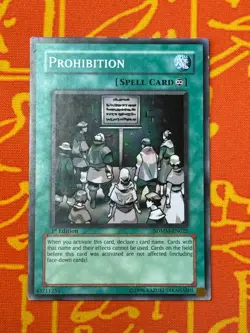 YUGIOH PROHIBITION COMMON 1ST EDITION LIGHT PLAY SDMM-EN022 - Image 1