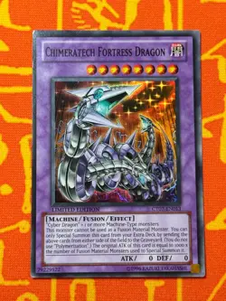 YUGIOH CHIMERATECH FORTRESS DRAGON SUPER RARE EXCELLENT CT07-EN013 - Image 1