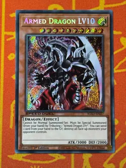 YUGIOH ARMED DRAGON LV10 SECRET RARE 1ST NM SGX3-ENI27 SPEED DUEL - Image 1