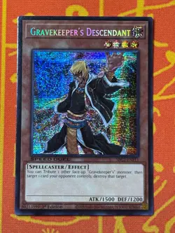 YUGIOH GRAVEKEEPER'S DESCENDANT SECRET RARE SBC2-ENH09 SPEED DUEL US IMPORT - Image 1