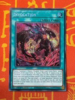 YUGIOH INVOCATION SECRET RARE 1ST NM MP24-EN060 ALTERNATE ART - Image 1