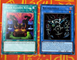 YUGIOH RELINQUISHED + BLACK ILLUSION RITUAL SET COMMON 1ST NM LED2-EN000/EN006 - Image 1