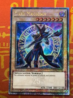 YUGIOH DARK MAGICIAN QUARTER CENTURY SECRET RARE NM RA04-EN106 DUPO ART - Image 1