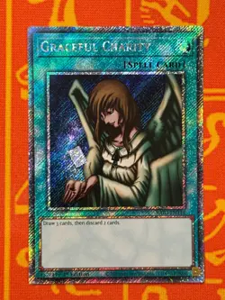 YUGIOH GRACEFUL CHARITY PLATINUM SECRET RARE NM RA03-EN116 - Image 1