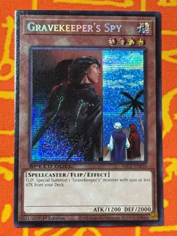 YUGIOH GRAVEKEEPER'S SPY SECRET RARE EXC SBC2-ENF10 SPEED DUEL US IMPORT - Image 1
