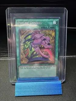 YuGiOh Pot of Desires Secret Rare 1st Edition TDIL-EN066 - Image 1