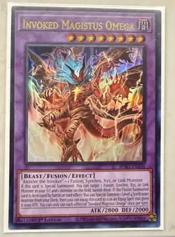 Yugioh Invoked Magistus Omega BPRO-EN100 Ultra Rare 1st Edition NM - Image 1