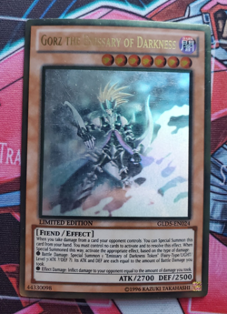 Yugioh Gorz the Emissary of Darkness GLD5-EN024 Gold Ghost Rare LP - Image 1