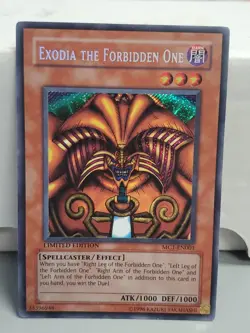 Yugioh Exodia The Forbidden One MC1-EN001 Secret Rare Limited Edition LP - Image 1
