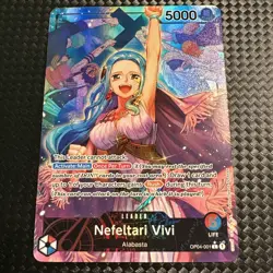 One Piece Card Game Nefeltari Vivi OP04-001 Leader Alt Art - Image 1