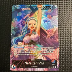 One Piece Card Game Nefeltari Vivi OP04-001 Leader Alt Art - Image 2
