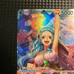 One Piece Card Game Nefeltari Vivi OP04-001 Leader Alt Art - Image 3