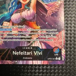 One Piece Card Game Nefeltari Vivi OP04-001 Leader Alt Art - Image 5