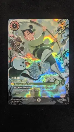 Disney Lorcana Mulan - Resourceful Recruit (Enchanted) 229/204 Winterspell Holo - Image 1