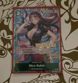 One PIece Card Game Heroines Battle Nico Robin Winner Card P-111 NM - Image 1