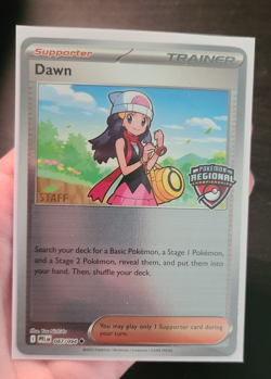Pokemon Regional Championship Dawn *Staff* Promo Card - Image 2