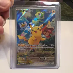 Pokemon Pikachu TCG Scarlet & Violet Promo Holo Card SVP027 Black Star - Image 1