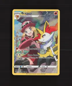 Braixen TG01/TG30 Silver Tempest Ultra Rare Full Art Holo Pokemon Card - Image 1
