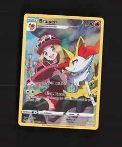 Braixen TG01/TG30 Silver Tempest Ultra Rare Full Art Holo Pokemon Card - Image 4