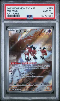 PSA 10 GEM MINT Mr. Mime # 179 Japanese SV2a HOLO Pokemon Card - Image 1