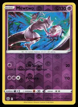 Mewtwo 056/172 Rare SWSH09: Brilliant Stars Reverse Holo Pokemon Card - Image 1