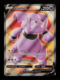 Granbull V (Full Art) 159/172 Ultra Rare SWSH09: Brilliant Stars Pokemon Card - Image 1