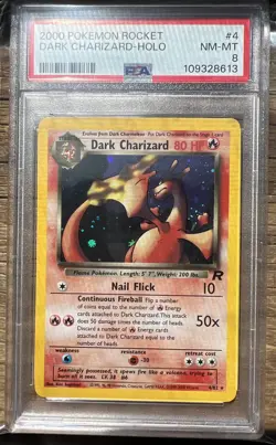Pokemon PSA 8 NM-MINT 2000 Dark Charizard Team Rocket Holo Card - Image 2
