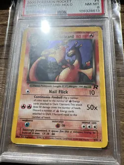 Pokemon PSA 8 NM-MINT 2000 Dark Charizard Team Rocket Holo Card - Image 3