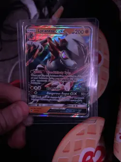 Pokemon TCG Lycanroc GX Holo Card Guardians Rising 74/145 - Image 1