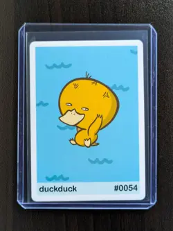 Duckduck Pookiemoot Card #0054 Gen 1 Pokemon Derpy Psyduck Poke Derp - Image 1