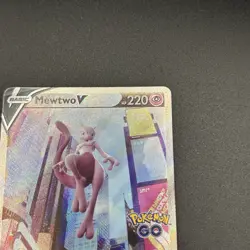 Pokemon Go Mewtwo v Full Art Holo Ultra Rare Card 072/078 Pokemon TCG - Image 3
