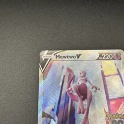 Pokemon Go Mewtwo v Full Art Holo Ultra Rare Card 072/078 Pokemon TCG - Image 4