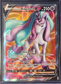 Pokemon TCG Galarian Rapidash v Card 167/198 - Image 1