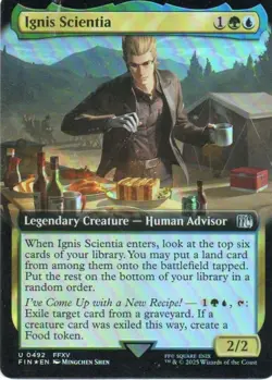 MTG: Final Fantasy: Foil Extended Art Ignis Scientia: Lightly Played Condition - Image 1