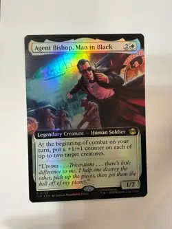 Agent Bishop, Man in Black (Extended Art FOIL) - MTG: Teenage TMNT - SHIPS NOW! - Image 1