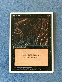 Evil Presence, Fourth Edition, Magic the Gathering MTG - Image 1