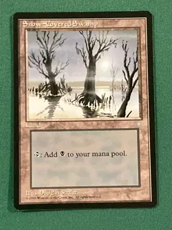 Snow-Covered Swamp, Ice Age, Magic the Gathering MTG - Image 1