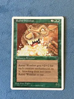 Rabid Wombat, Chronicles, Magic the Gathering MTG - Image 1