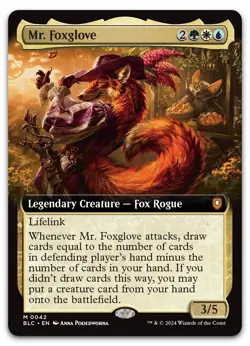 Mr. Foxglove (Extended Art) #42 (NM) Bloomburrow BLC Magic MTG - Image 1