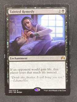 MTG Tainted Remedy, English Magic Origins - Moderate Play - Image 1