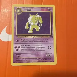 Pokemon TCG Hypno Card 23/62 Fossil Unlimited Rare Non-Holo WOTC vintage - Image 3